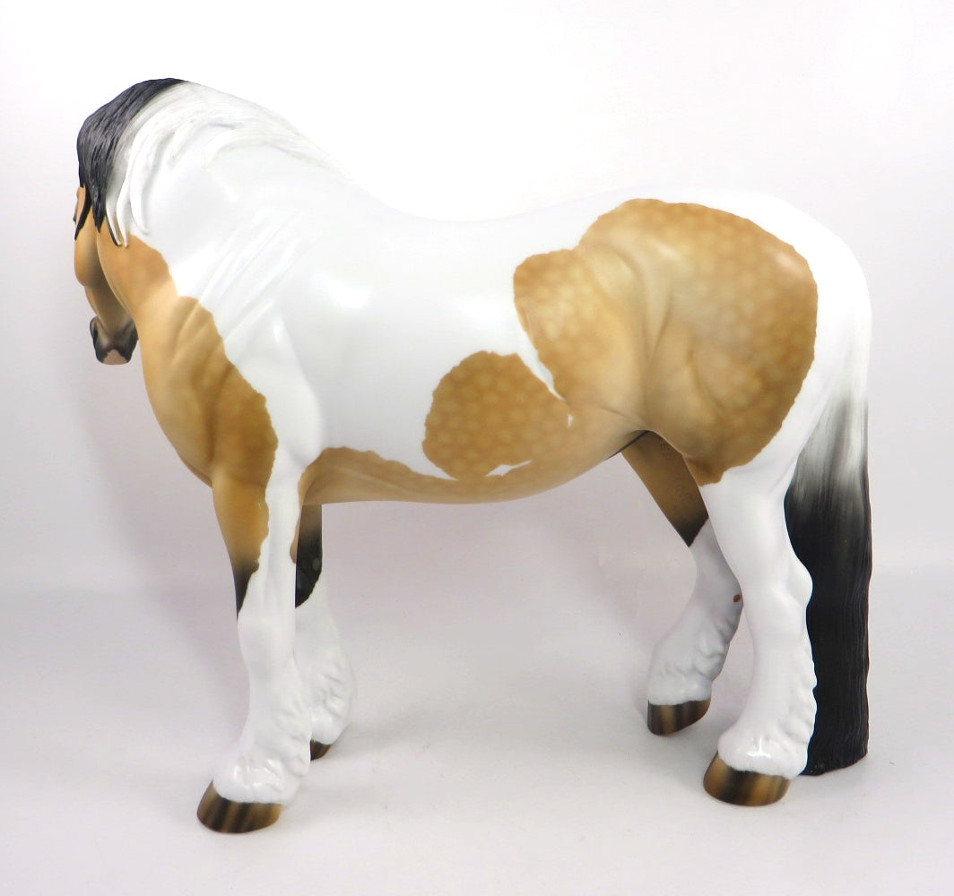 VICTORY DANCE-OOAK BUCKSKIN PINTO HEAVY DRAFT MARE BY AUDREY DIXON SB20