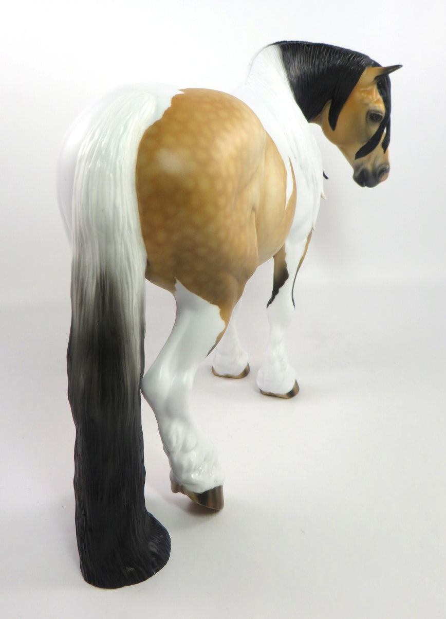 VICTORY DANCE-OOAK BUCKSKIN PINTO HEAVY DRAFT MARE BY AUDREY DIXON SB20