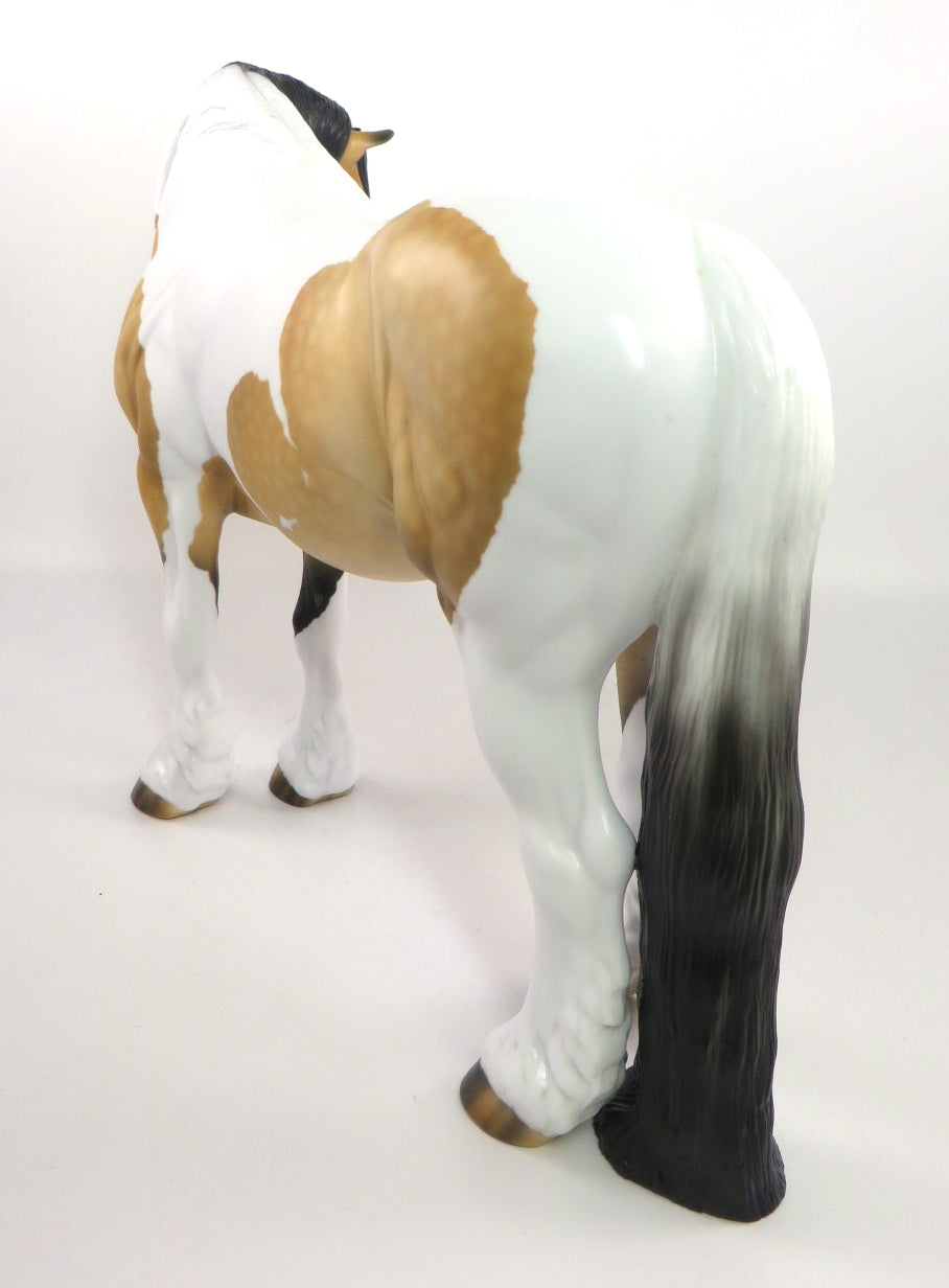 VICTORY DANCE-OOAK BUCKSKIN PINTO HEAVY DRAFT MARE BY AUDREY DIXON SB20