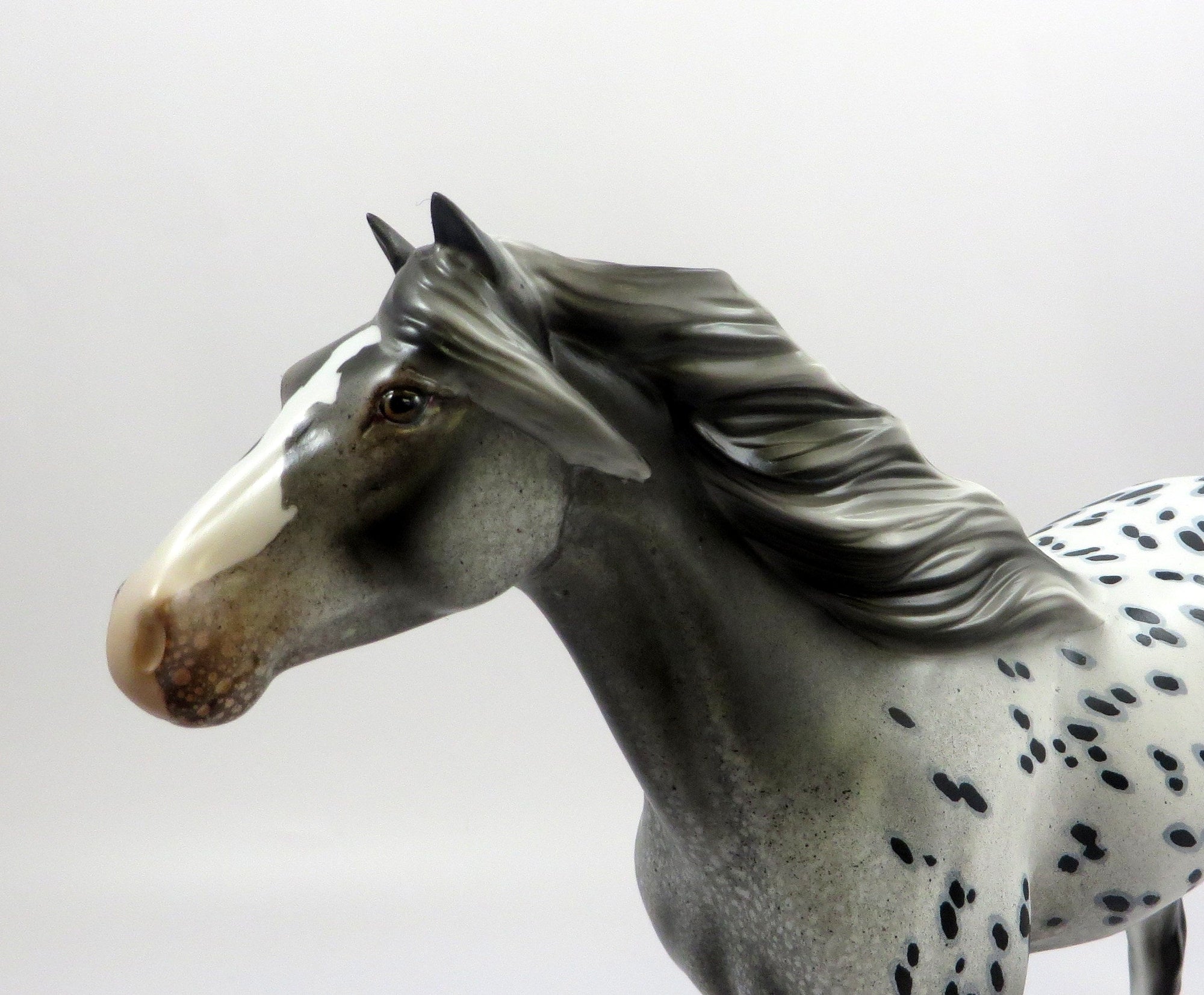 KING OF SPOTS-OOAK LOUD APPALOOSA MUSTANG MODEL HORSE EQ 19