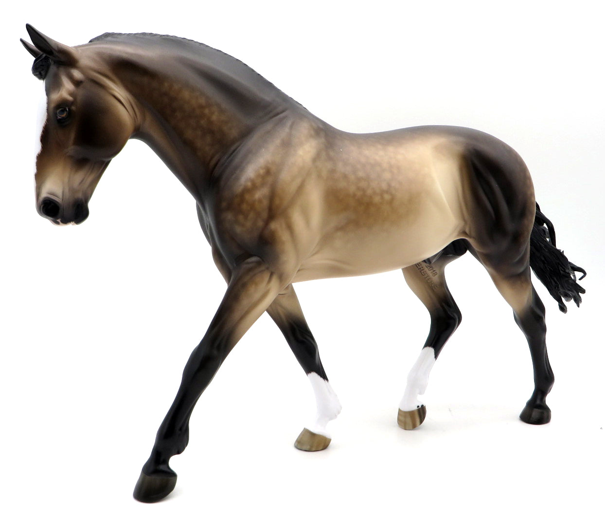 Kiss and Say Goodbye-OOAK Buckskin Irish Draft Painted by Sheryl Leisure  MM 21