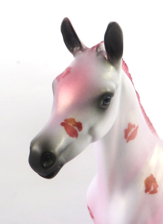 KISSY POO - OOAK PINK VALENTINE DECORATOR FOAL BY MISSY FOX 02/14/20