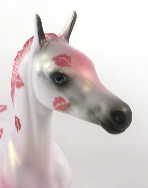 KISSY POO - OOAK PINK VALENTINE DECORATOR FOAL BY MISSY FOX 02/14/20