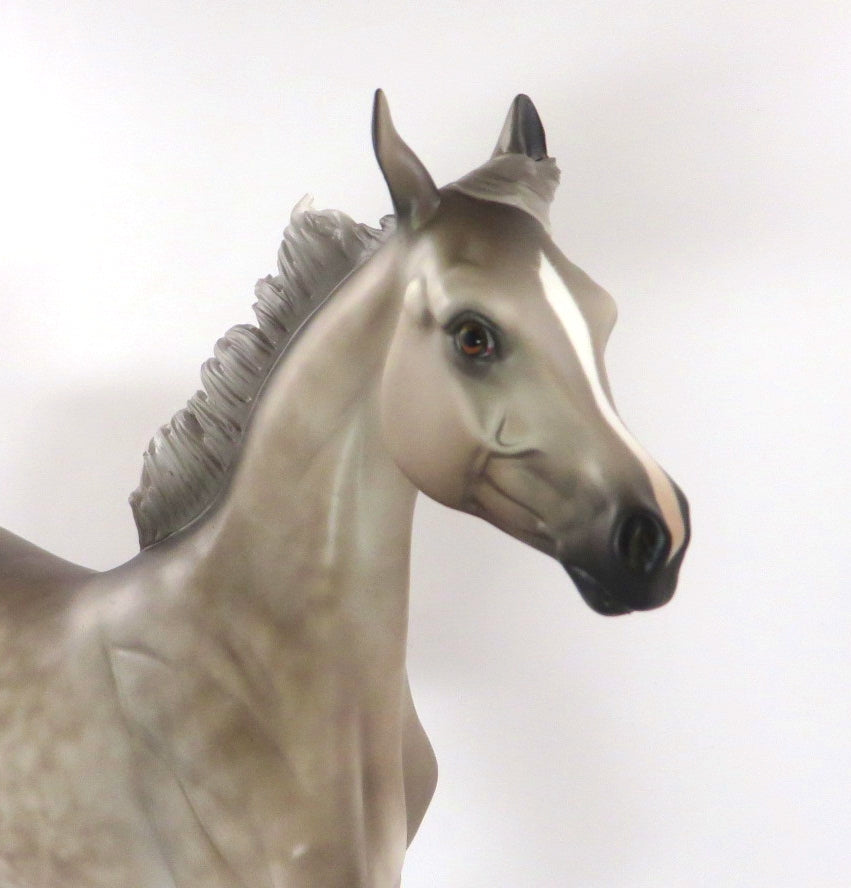 KITTEN WHISKERS - OOAK ROSE GREY YEARLING MODEL HORSE BY SHERYL LEISURE WHS19