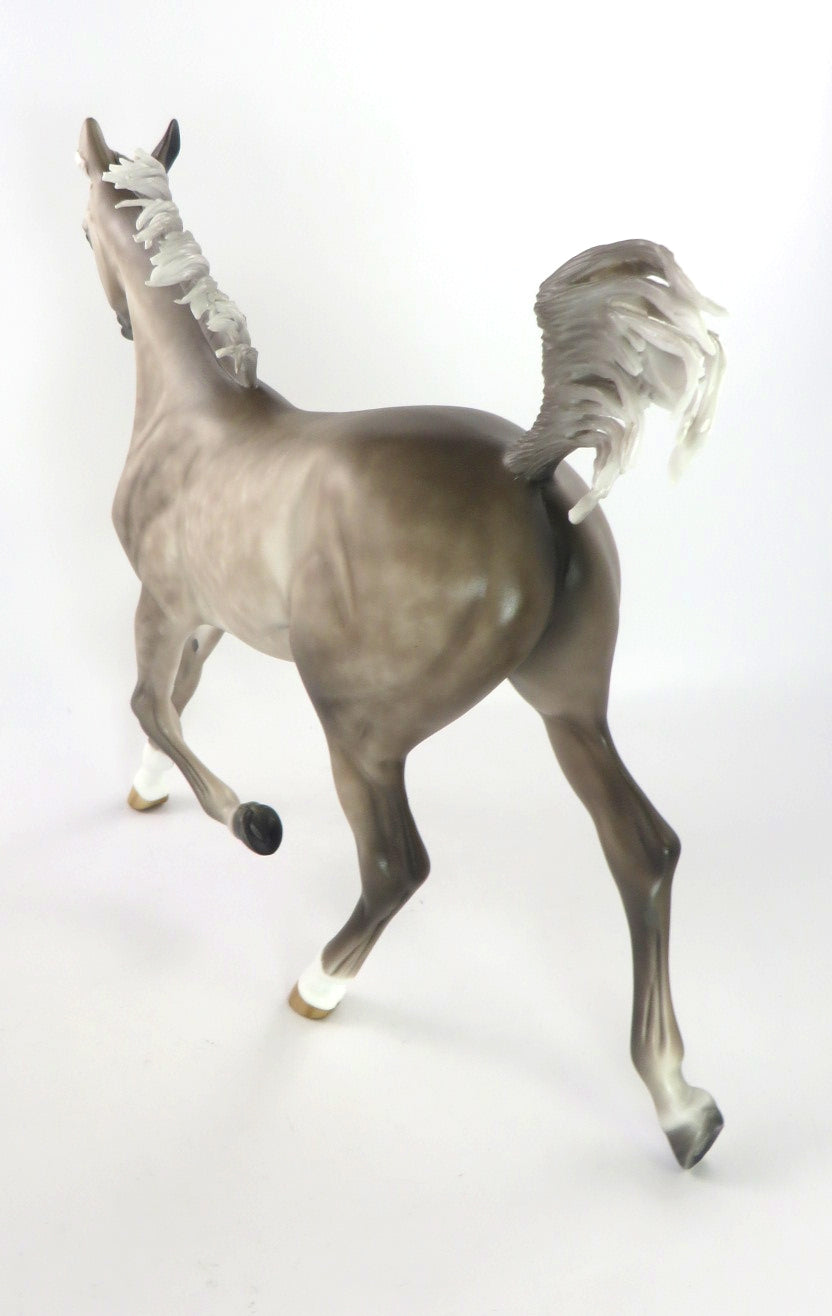 KITTEN WHISKERS - OOAK ROSE GREY YEARLING MODEL HORSE BY SHERYL LEISURE WHS19