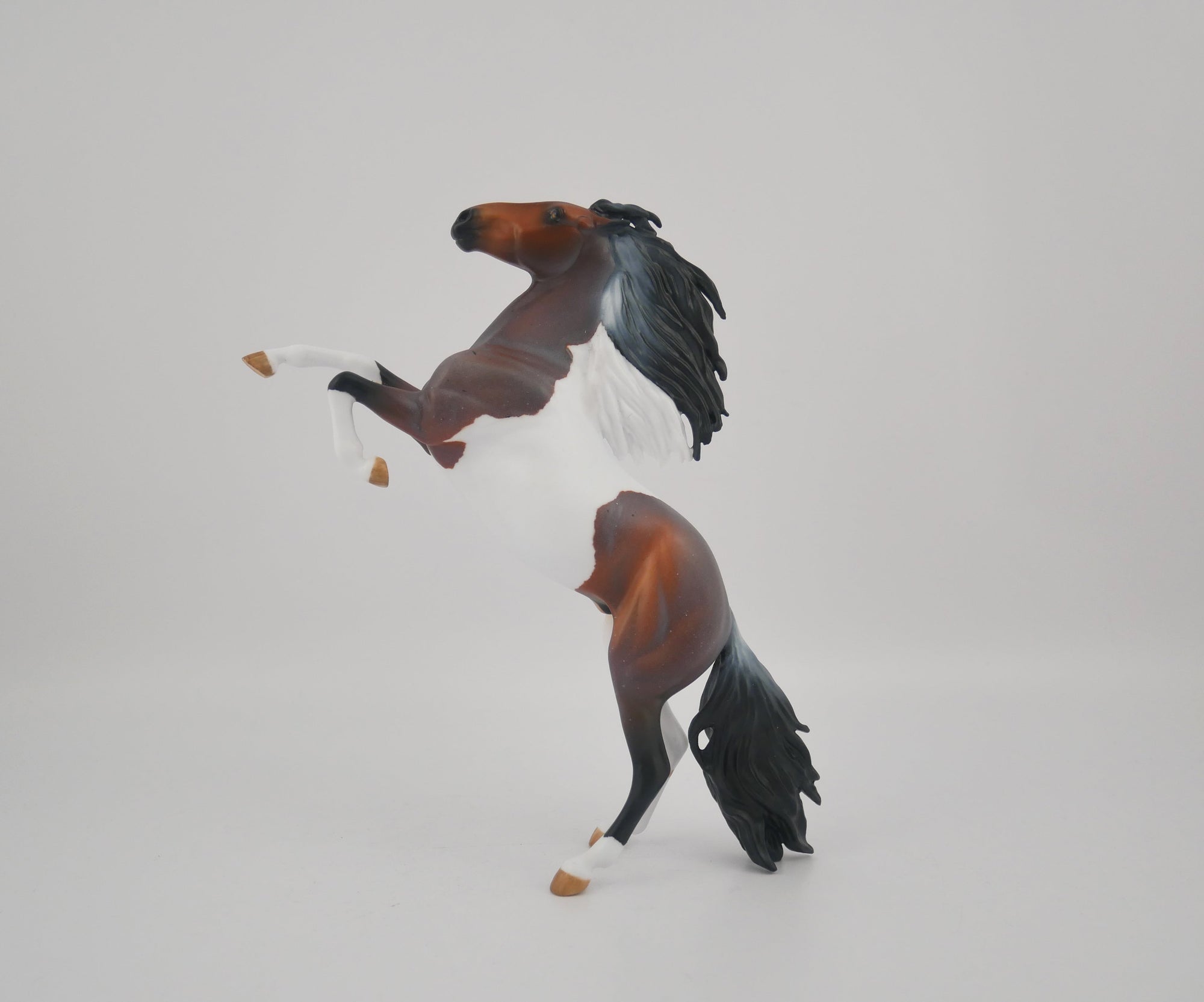 Klimt-OOAK Bay Pinto Rearing Mustang by Audrey Dixon