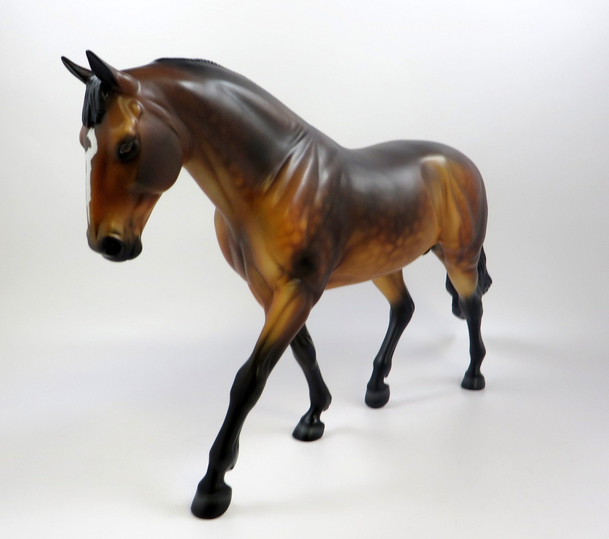 KOJACK-OOAK DAPPLE BAY IRISH DRAFT MODEL HORSE 5/28/19