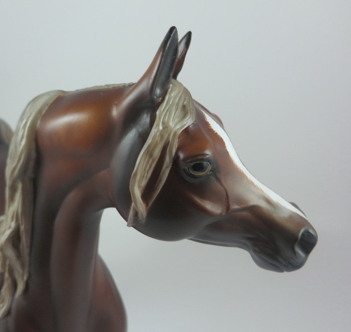 PERSIMMON-OOAK LIVER CHESTNUT ARABIAN MODEL HORSE LHS 19