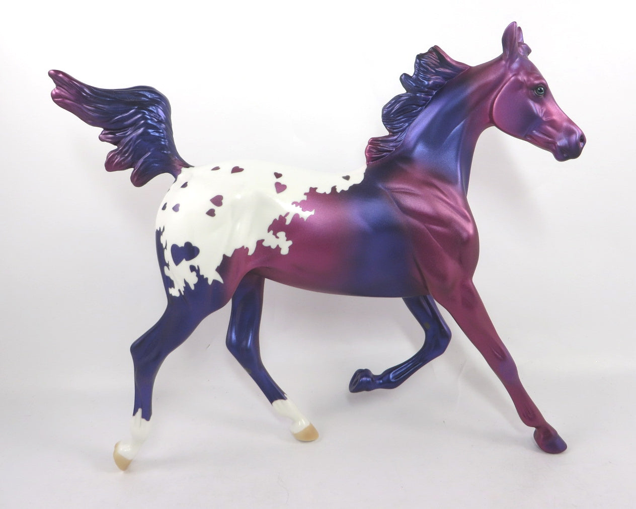 LADY LOVELY - OOAK PURPLE APPALOOSA  DECORATOR YEARLING MODEL HORSE BY KAYLA WESSE SB20