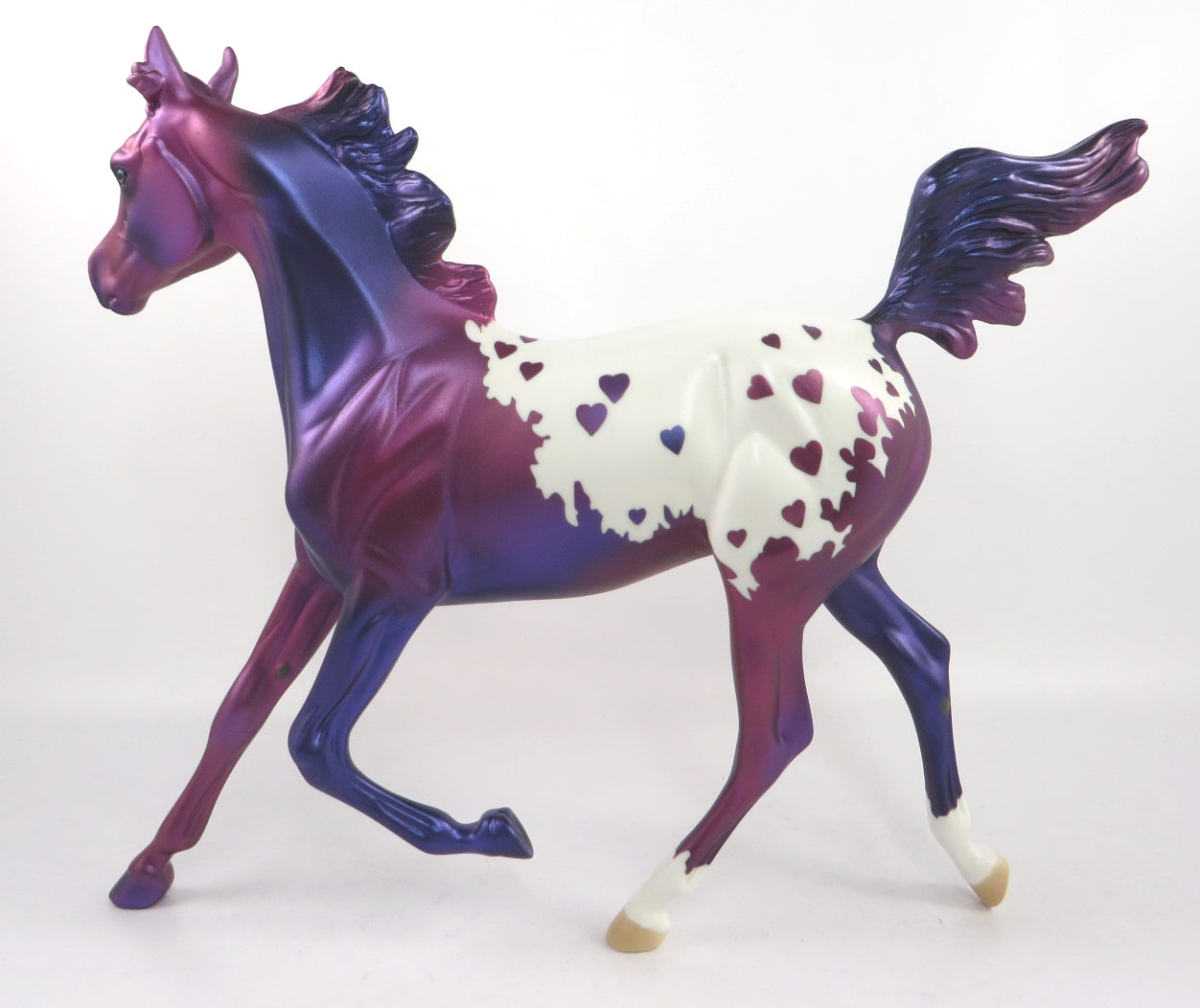 LADY LOVELY - OOAK PURPLE APPALOOSA  DECORATOR YEARLING MODEL HORSE BY KAYLA WESSE SB20