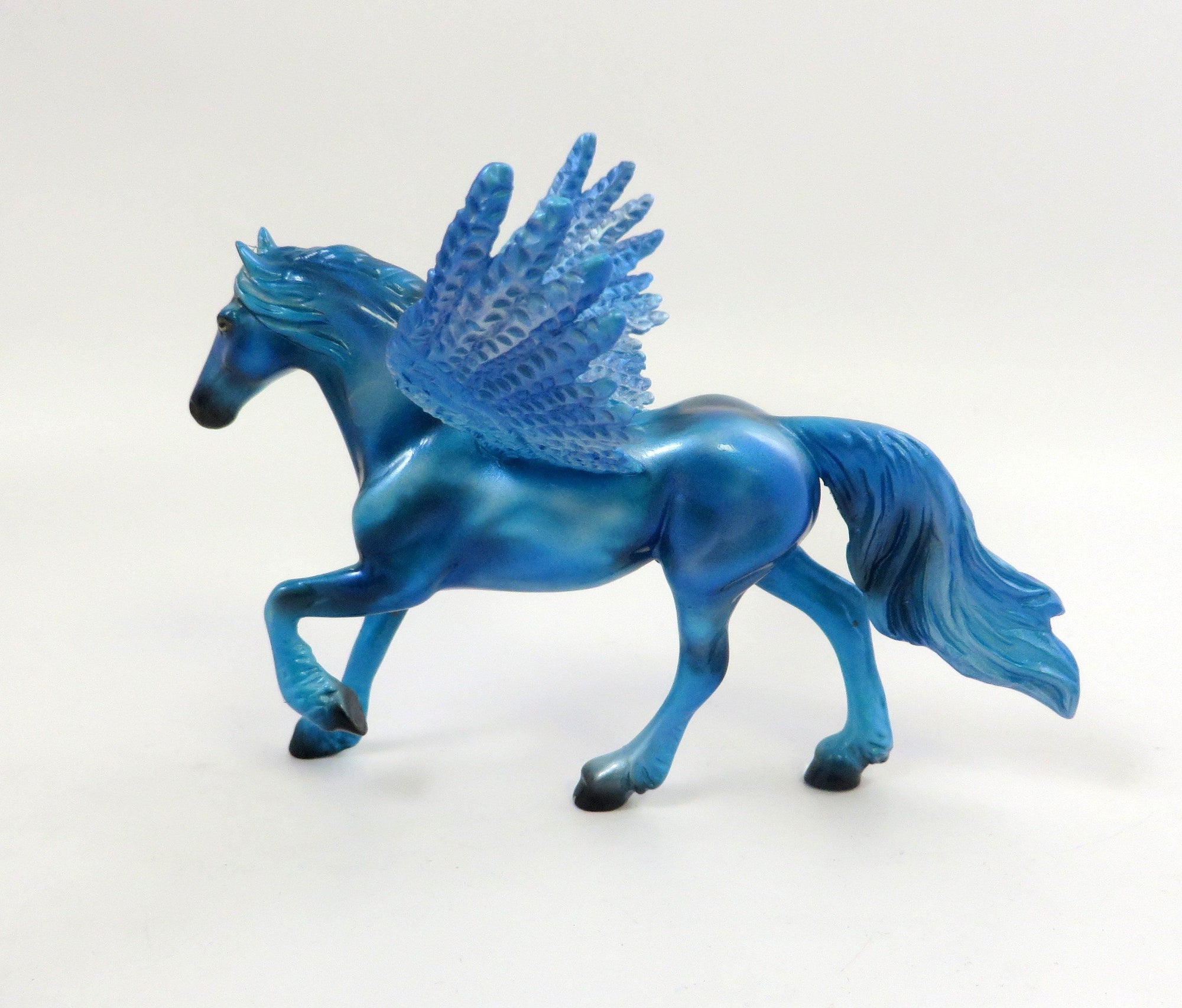 LADY'S CHARMER-OOAK BLUE FREISIAN PEGASUS MODEL HORSE EQ 2019