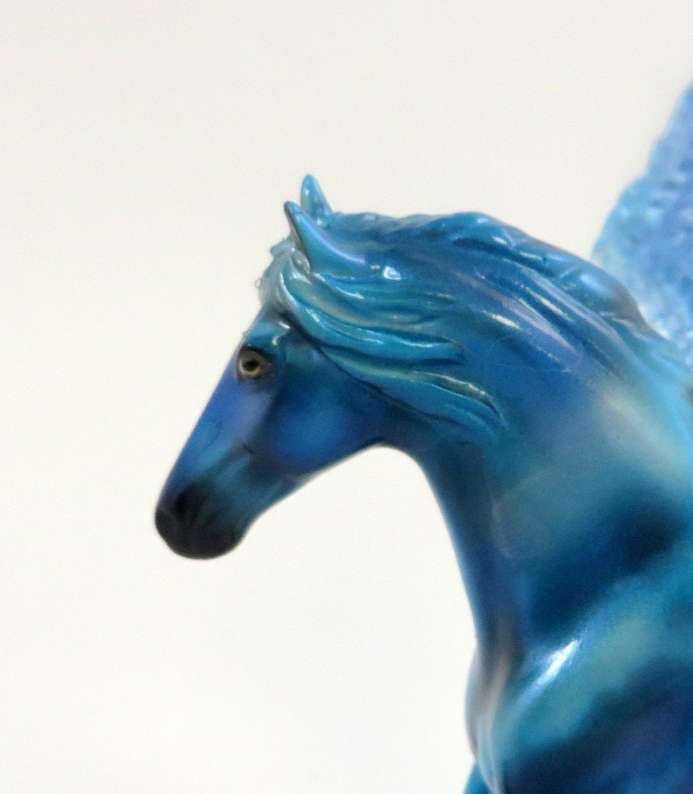LADY&#39;S CHARMER-OOAK BLUE FREISIAN PEGASUS MODEL HORSE EQ 2019