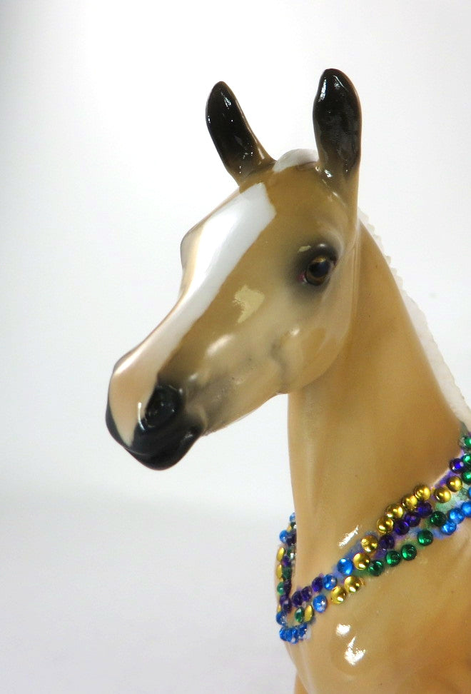LAFAYETTE - OOAK PALOMINO MARDI GRA DECORATOR ARABIAN FOAL BY AUDREY DIXON 2/25/20