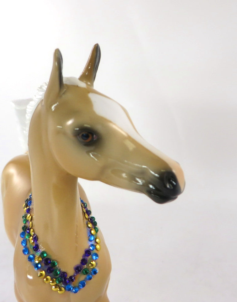 LAFAYETTE - OOAK PALOMINO MARDI GRA DECORATOR ARABIAN FOAL BY AUDREY DIXON 2/25/20