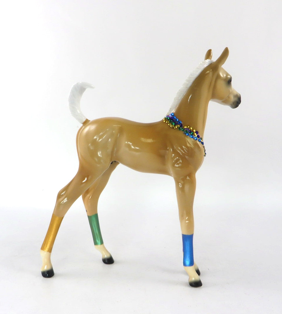 LAFAYETTE - OOAK PALOMINO MARDI GRA DECORATOR ARABIAN FOAL BY AUDREY DIXON 2/25/20