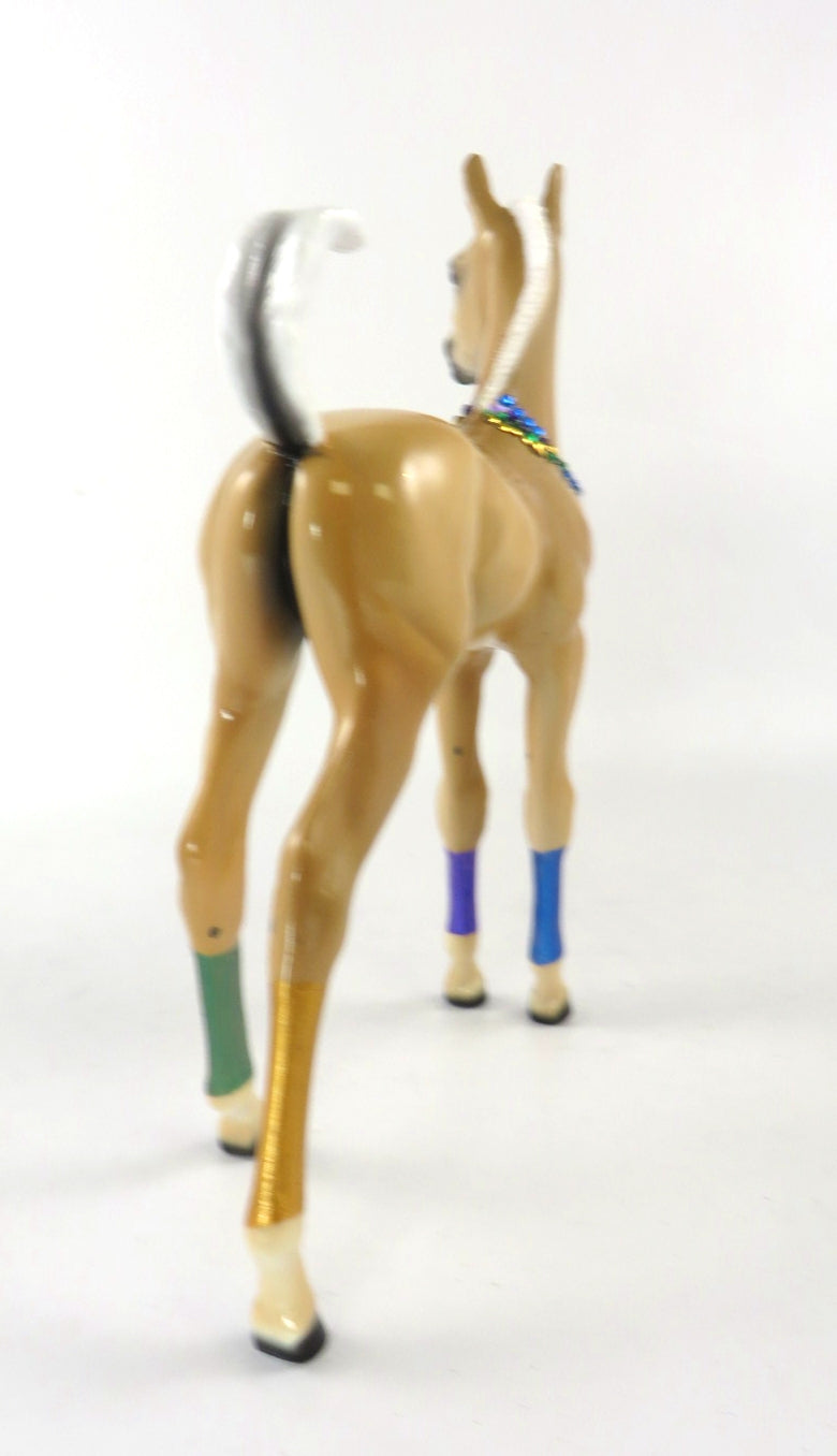LAFAYETTE - OOAK PALOMINO MARDI GRA DECORATOR ARABIAN FOAL BY AUDREY DIXON 2/25/20