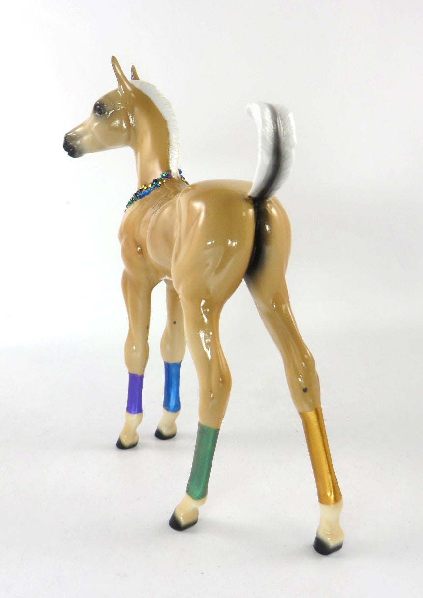 LAFAYETTE - OOAK PALOMINO MARDI GRA DECORATOR ARABIAN FOAL BY AUDREY DIXON 2/25/20