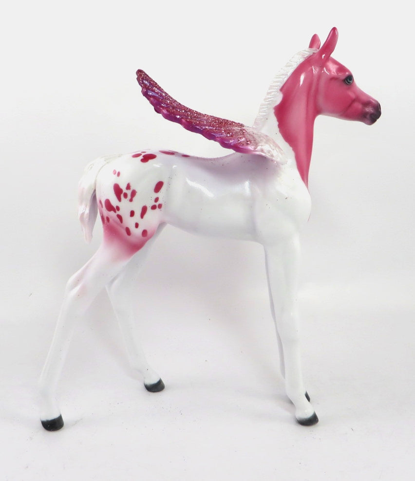 LAILAH- OOAK PINK PINTALOOSA CUSTOM ARABIAN FOAL MODEL HORSE 1/8/2020