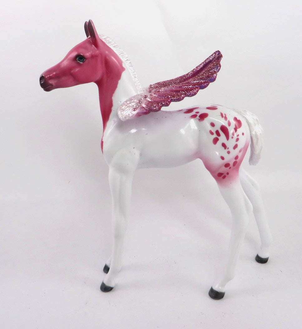 LAILAH- OOAK PINK PINTALOOSA CUSTOM ARABIAN FOAL MODEL HORSE 1/8/2020