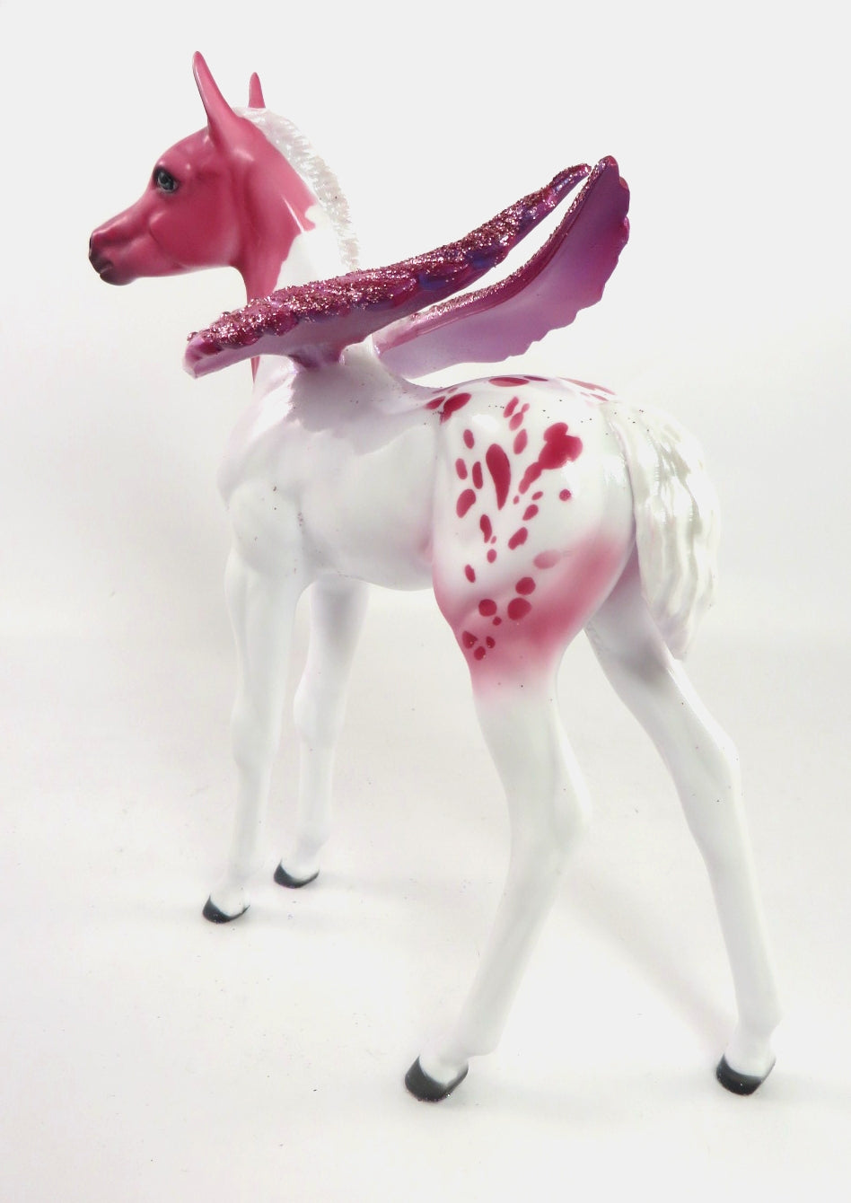 LAILAH- OOAK PINK PINTALOOSA CUSTOM ARABIAN FOAL MODEL HORSE 1/8/2020