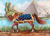 Legacy of Tutankhamun-OOAK Performance Horse Painted by Julie Keim Basket EQ 21