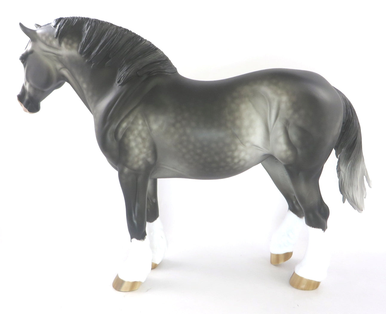 LILA  -OOAK DARK STAR DAPPLE GREY CM HEAVY DRAFT BY SHERYL LEISURE WHS19