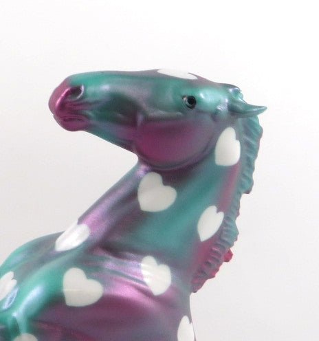 LOT'S O'HEARTS-OOAK REARING PEBBLES DECORATOR MODEL HORSE 2/13/20