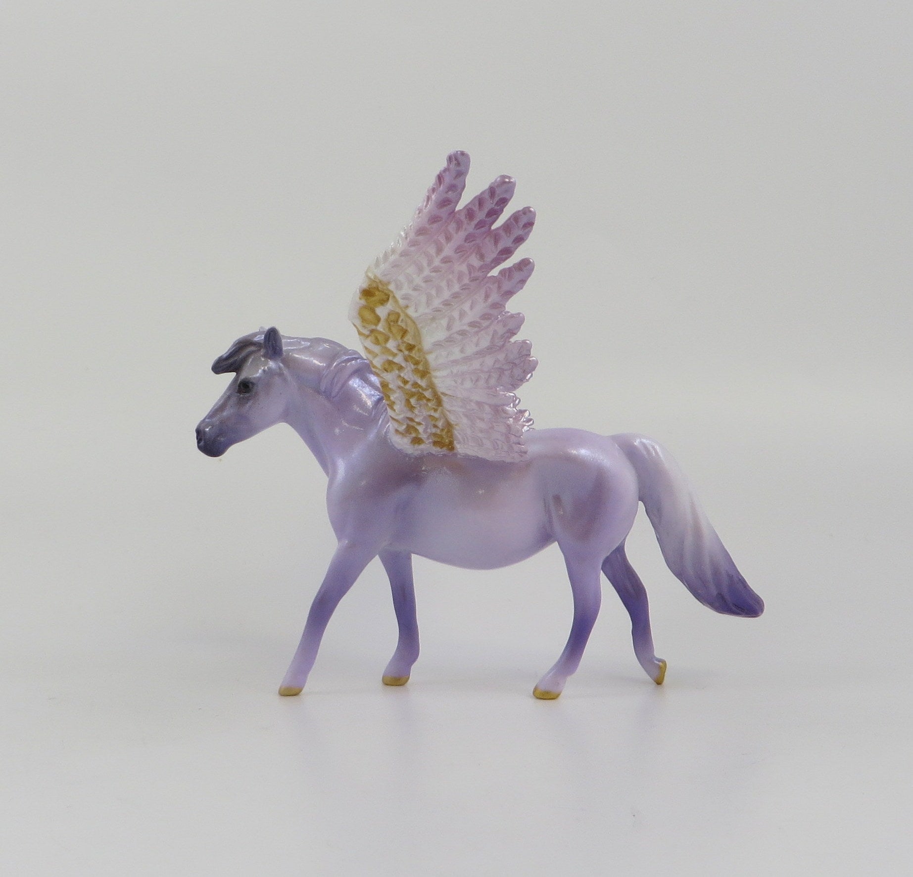 LOUISA-OOAK LAVENDER PEGASUS PONY CHIP MODEL HORSE EQ 19