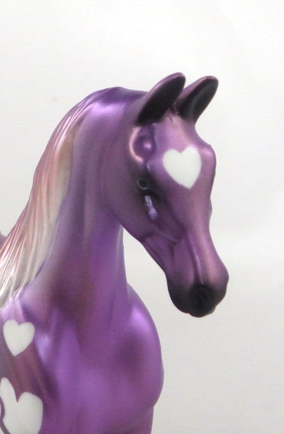 LOVE AT FIRST SIGHT-OOAK VALENTINE DECO SADDLEBRED MODEL HORSE 2/14/20