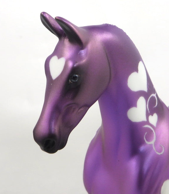 LOVE AT FIRST SIGHT-OOAK VALENTINE DECO SADDLEBRED MODEL HORSE 2/14/20