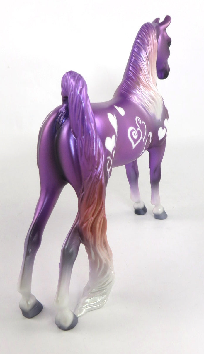 LOVE AT FIRST SIGHT-OOAK VALENTINE DECO SADDLEBRED MODEL HORSE 2/14/20