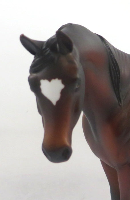 LOVE BUG-OOAK BAY HEART DECORATOR ARABIAN MODEL HORSE 2/13/20