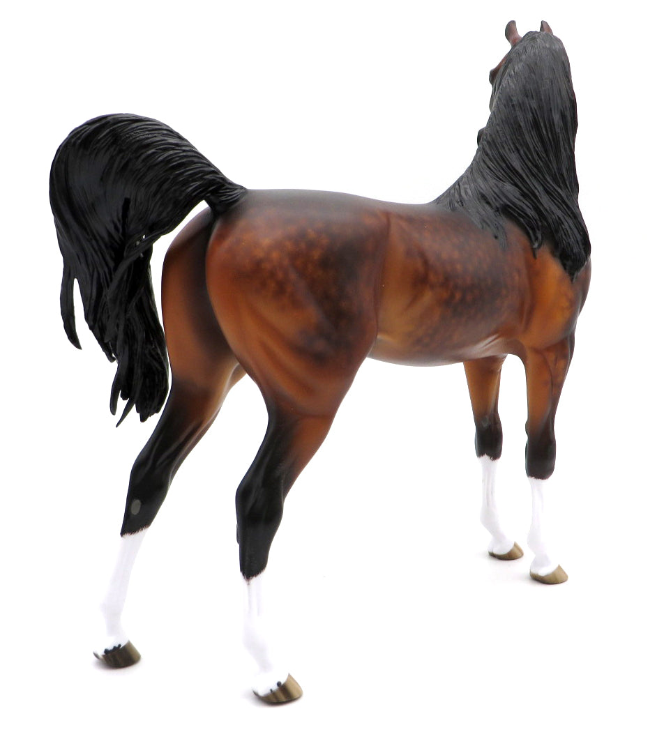 Love Train-OOAK Dapple Bay Arabian Painted by Sheryl Leisure MM 21