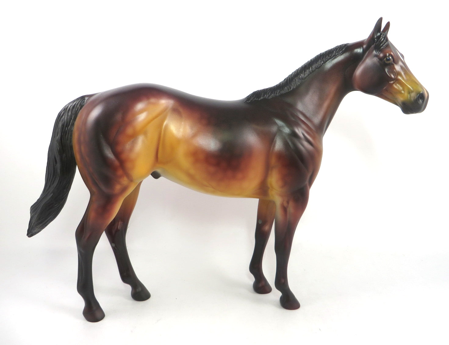 MAKEUP TIME -  OOAK DAPPLE BAY ISH MODEL HORSE BY DAWN QUICK PJ20