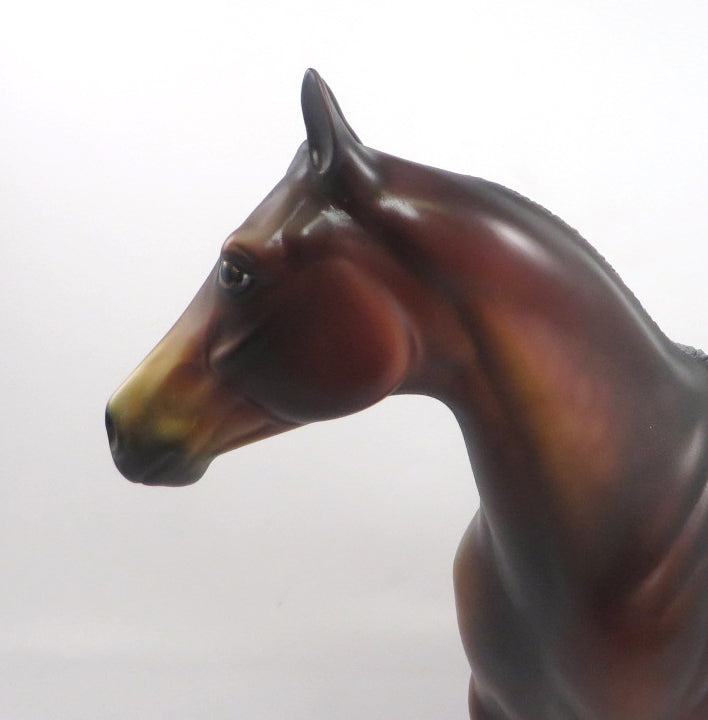 MAKEUP TIME -  OOAK DAPPLE BAY ISH MODEL HORSE BY DAWN QUICK PJ20