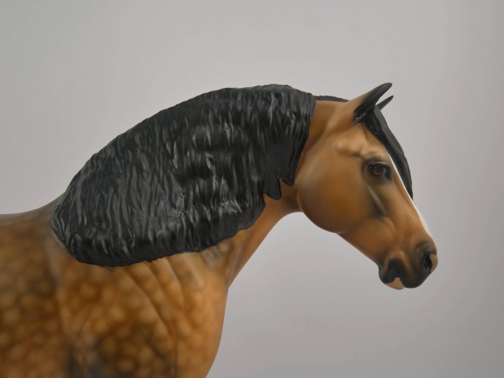 Manet-OOAK Dapple Buckskin Heavy Draft Mare by Audrey Dixon