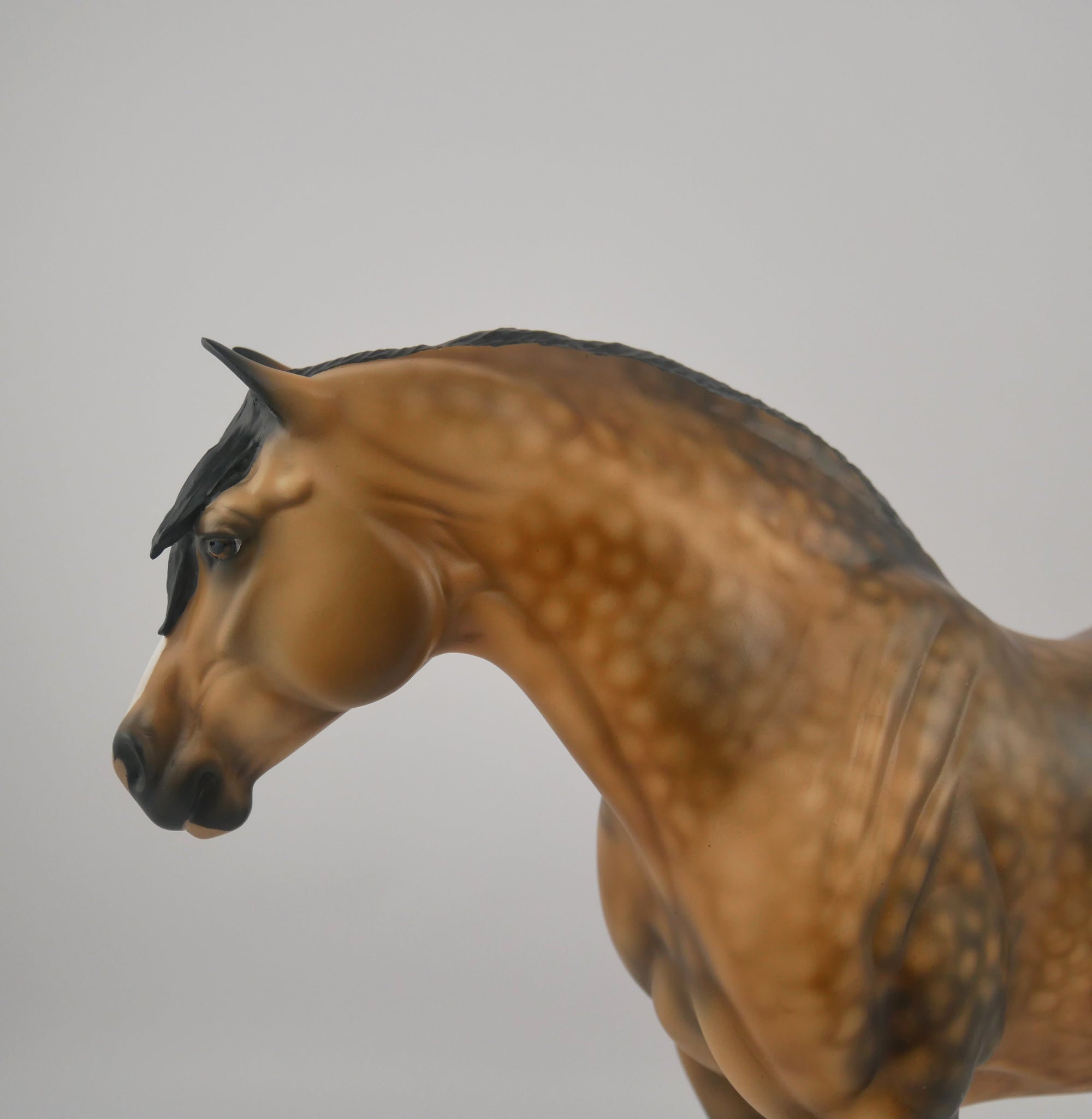 Manet-OOAK Dapple Buckskin Heavy Draft Mare by Audrey Dixon