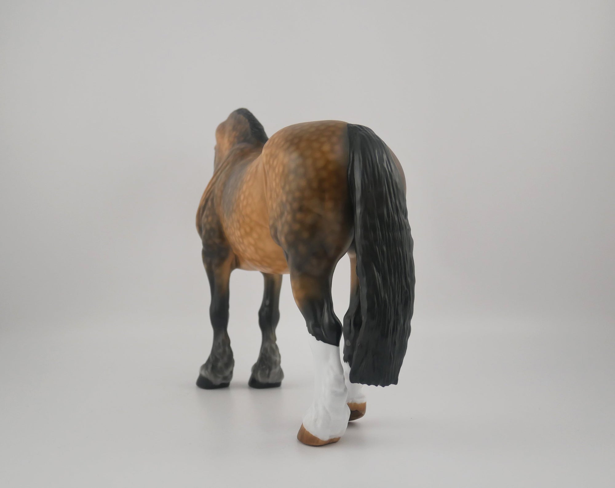 Manet-OOAK Dapple Buckskin Heavy Draft Mare by Audrey Dixon