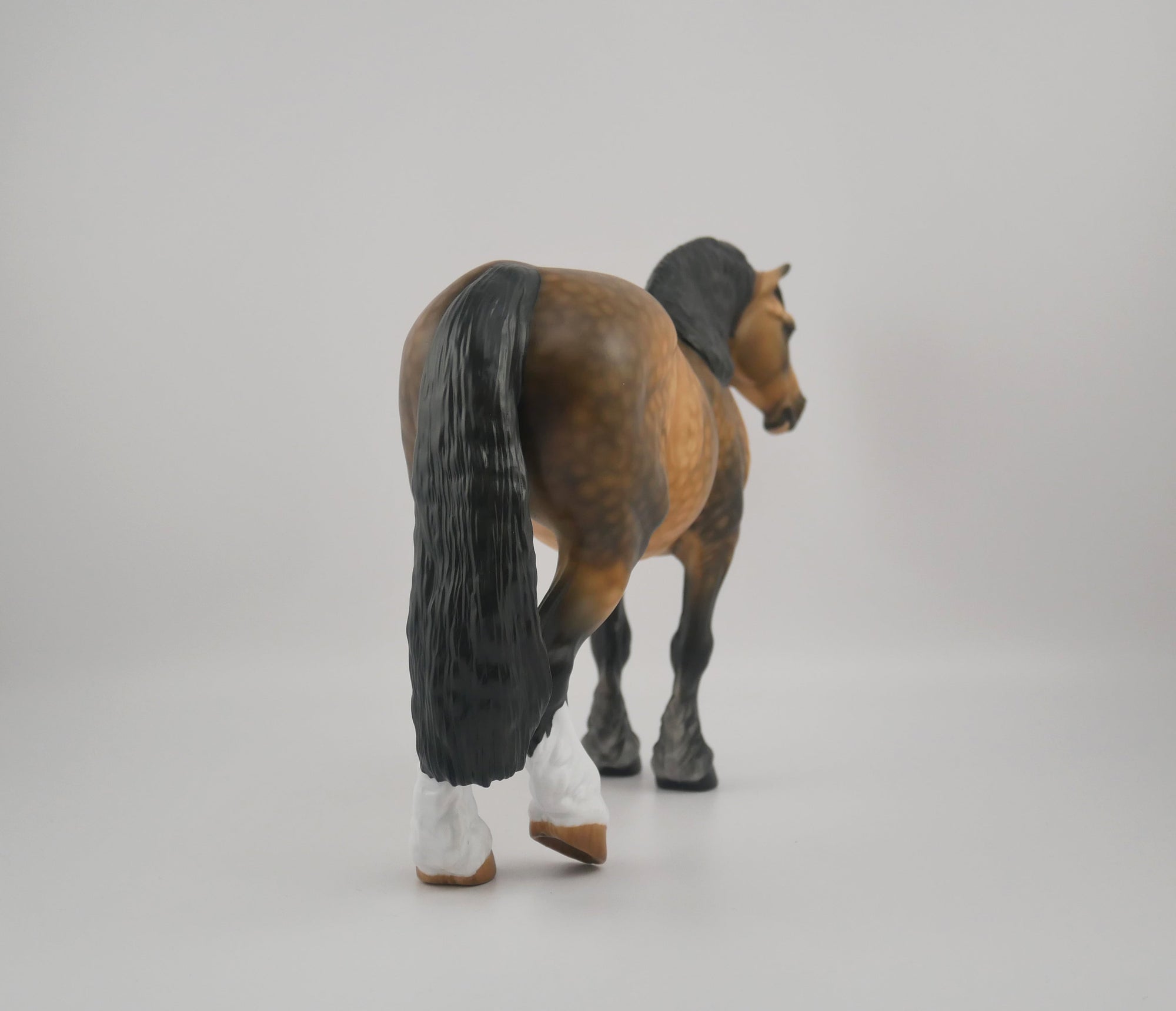 Manet-OOAK Dapple Buckskin Heavy Draft Mare by Audrey Dixon