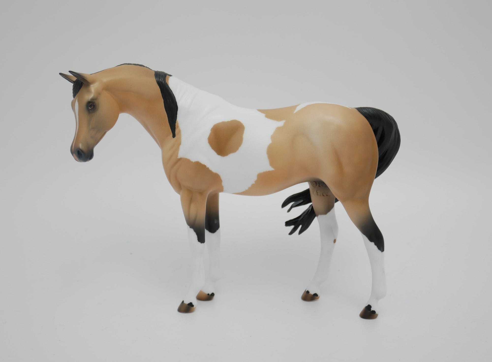 MARCH MADNESS-OOAK BUCKSKIN PAINT ARAB PEBBLES MODEL HORSE 3/13/20