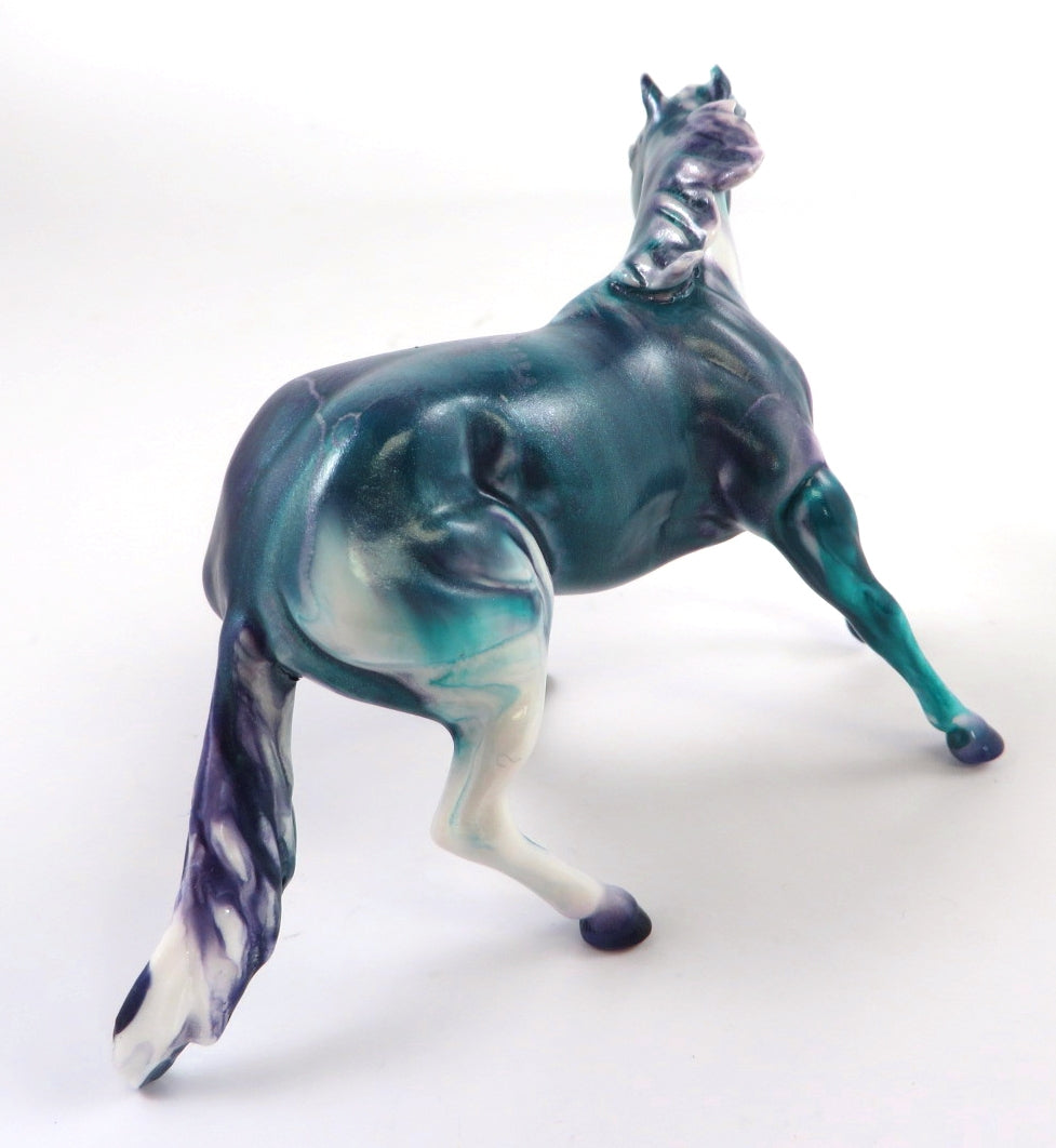 MAXIMUM BLUE-PURPLE CUTTER CHIP -OOAK   DECORATOR CUTTER CHIP BY KAYLA WESSE WHS19