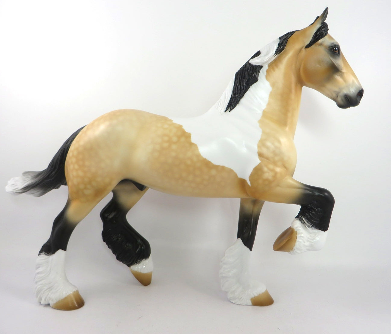 MAXIMUS -OOAK DAPPLE BUCKSKIN TOBIANO TROTTING DRAFTER BY AUDREY DIXON 1/14/20