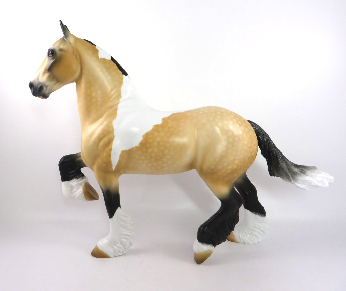 MAXIMUS -OOAK DAPPLE BUCKSKIN TOBIANO TROTTING DRAFTER BY AUDREY DIXON 1/14/20