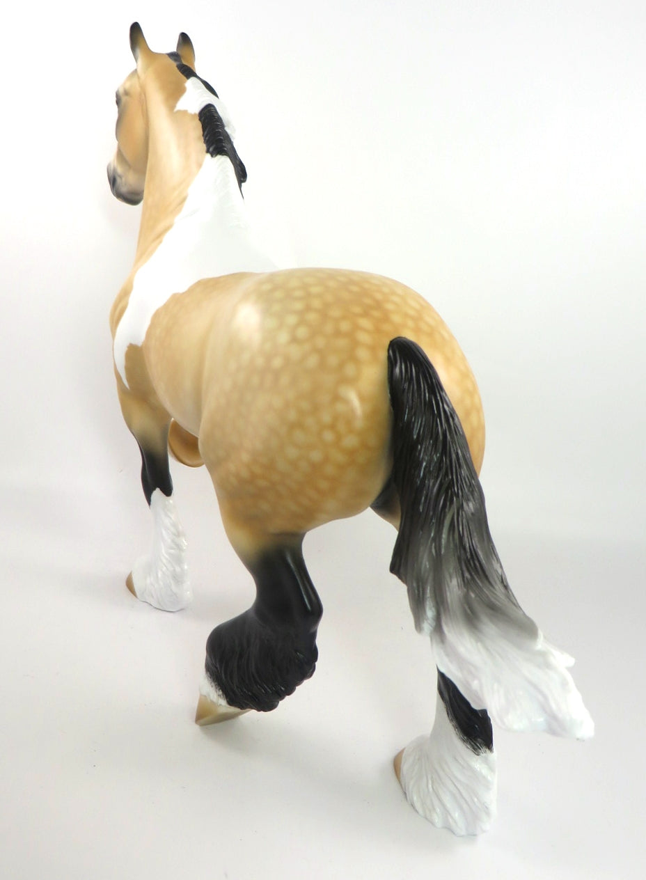 MAXIMUS -OOAK DAPPLE BUCKSKIN TOBIANO TROTTING DRAFTER BY AUDREY DIXON 1/14/20