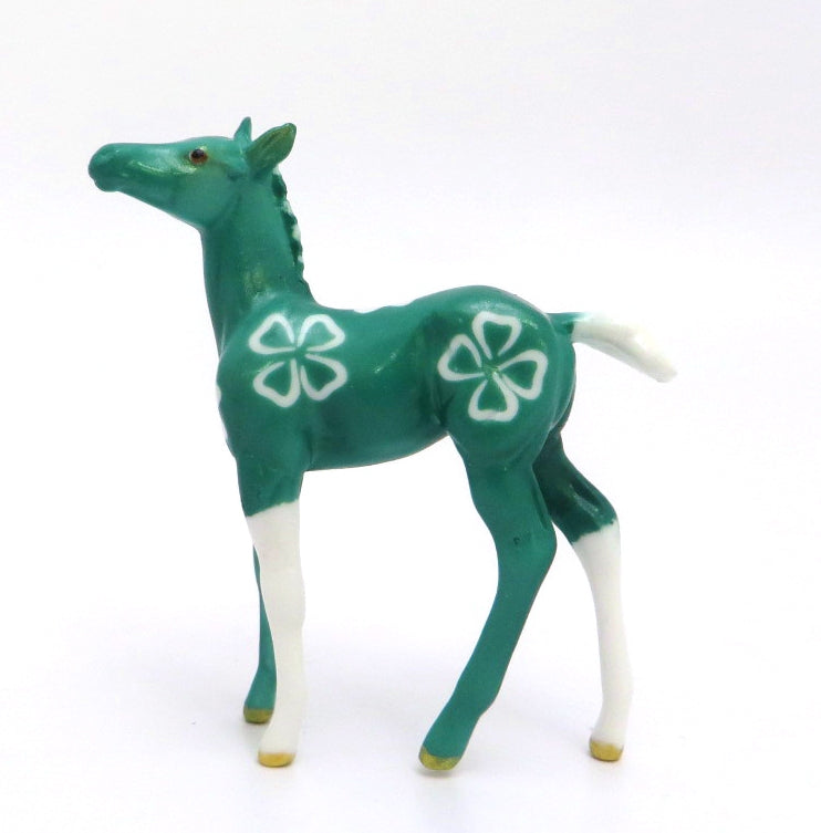 MCKINLEY - OOAK ST. PATRICKS DAY DECORATOR  MODEL HORSE BY JAS FANNING 3/5/20