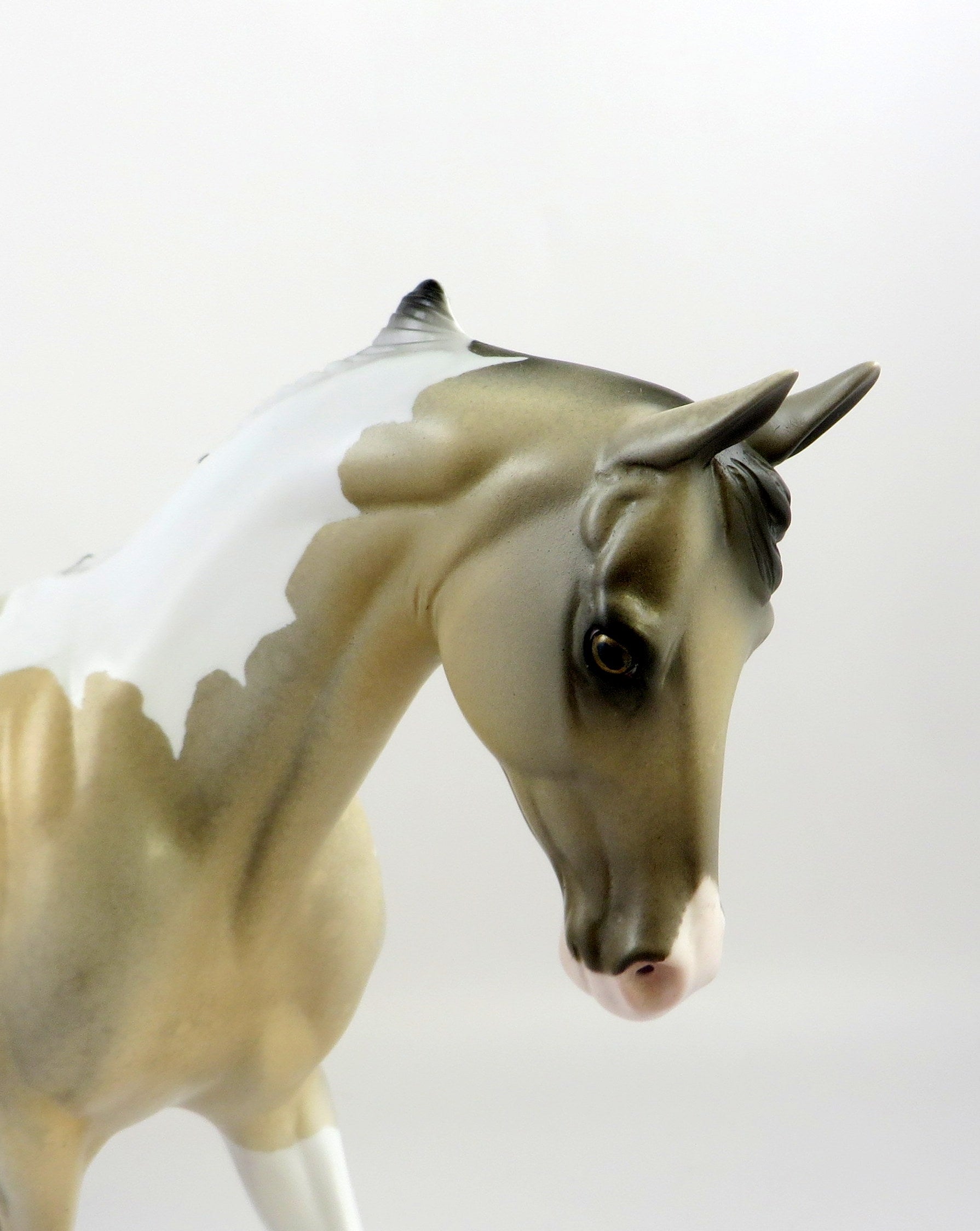 MILITSA-OOAK LIGHT BUCKSKIN ROAN THOROUGHBRED MODEL HORSE EQ 19