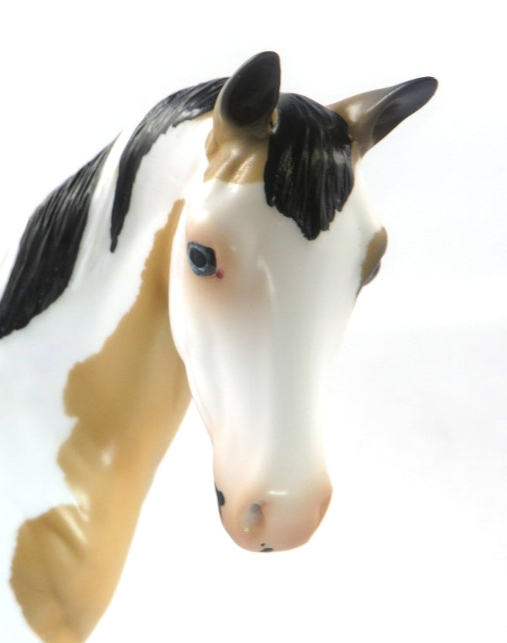 MILLIE-OOAK BUCKSKIN PINTO WEANLING MODEL HORSE 12/17/19