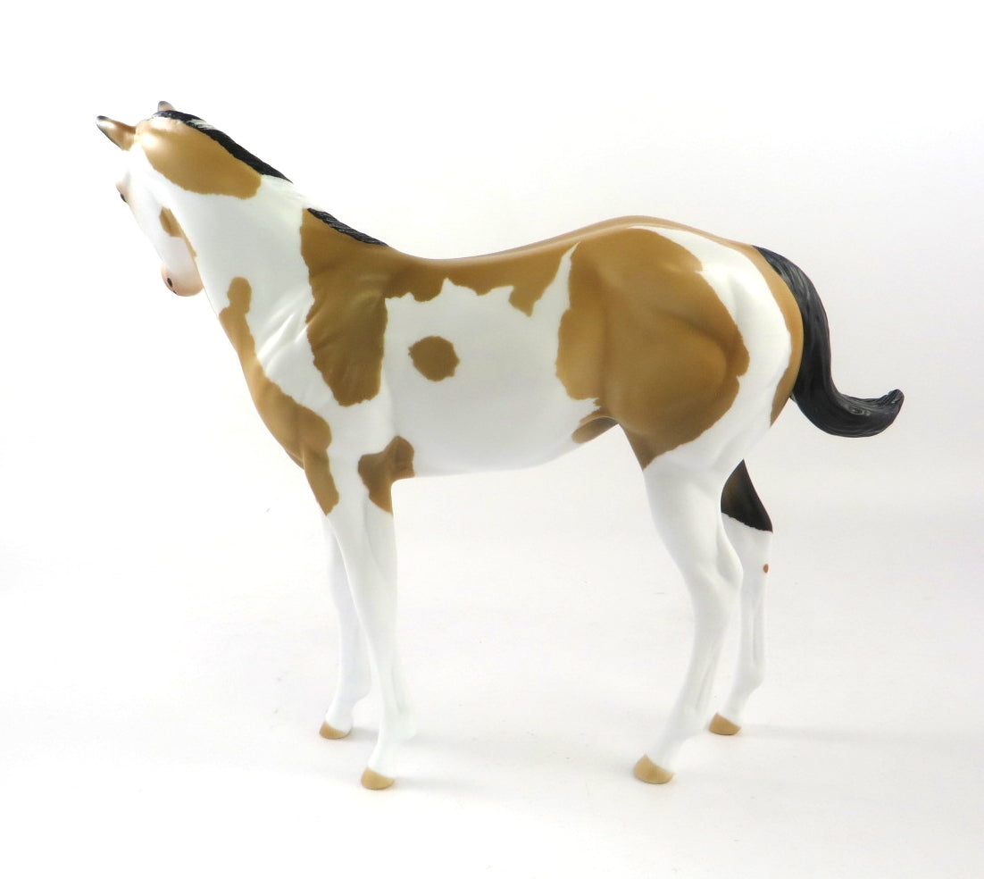 MILLIE-OOAK BUCKSKIN PINTO WEANLING MODEL HORSE 12/17/19