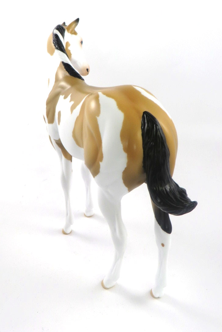 MILLIE-OOAK BUCKSKIN PINTO WEANLING MODEL HORSE 12/17/19