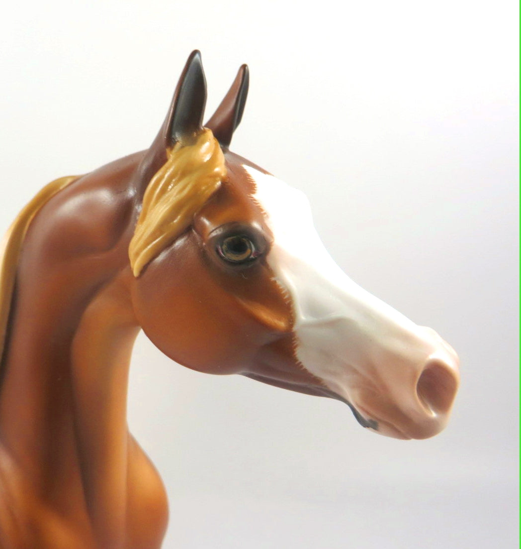 MILO -OOAK CHESTNUT RABICANO ARABIAN BY SHERYL LEISURE MM19